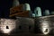 Korean hwaseong fort smoke signal stack at night