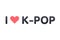 Korean pop poster. Black lettering. Music record K-POP concept