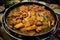 Korean spicy stir-fried chicken Dak-galbi