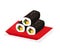 Korean street foods kimbap illustration