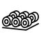 Korean sushi icon, outline style