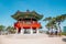 Korean traditional octagonal pavilion at Eungbongsan mountain in Seoul, Korea