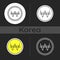 Korean won dark theme icon