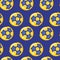 Korfball sport seamless pattern Editable vector in blue and yellow colors