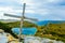 Kornati Islands in Croatia with cross