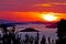 Kornati national park archipelago sunset view