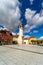 Kornmarkt Platz Kornmarkt town square and Reichenturm Leaning Tower