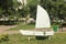 Korolyov Walk. Kostino Area. Kostino Park. Wooden sail