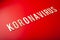 Koronavirus norsk norwegian word text wooden letter on red background corona virus covid-19