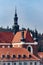 Koronowo, kujawsko-pomorskie / Poland - April, 3, 2019: Old monastery at the prison buildings. A stylish church in a small town in