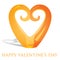 Koru heart ornament Valentine`s Day card