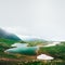 Koruldi lake Caucasus mountains on summer time