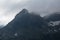 Koscielec peak in clouds