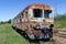 Koscierzyna, Pomeranian Voivodeship / Poland - June 14, 2019: Old destroyed wagons and locomotives on the railway siding. Railway