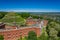 Kosciuszko Mound Kopiec Kosciuszki Aerial View. Krakow, Poland. Erected in 1823 to commemorate Tadeusz Kosciuszko