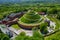 Kosciuszko Mound Kopiec Kosciuszki Aerial View. Krakow, Poland. Erected in 1823 to commemorate Tadeusz Kosciuszko