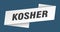 kosher banner template. kosher ribbon label.
