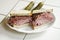 Kosher deli corned beef tongue combination sandwich