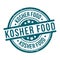 Kosher food round blue grunge stamp badge
