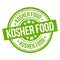 Kosher food round green grunge stamp badge