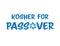 Kosher for passover Blue vector symbol with star of David on White background
