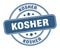 kosher stamp. kosher round grunge sign.