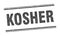 kosher stamp. kosher square grunge sign.