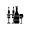 Kosher wine black glyph icon