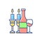 Kosher wine RGB color icon