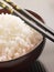 Koshihikari Rice with chop sticks