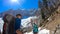 Kosmatitza - Hiker couple walking on Ogrisalm enjoying scenic view of Karawanks mountains