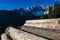 Kosmatitza - Massive pile of logs with scenic view of Karawanks mountain range in Carinthia