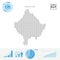 Kosovo People Icon Map. Stylized Vector Silhouette of Kosovo. Population Growth and Aging Infographics
