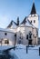 Kostel Povyseni sv. Krize church in Karvina - Frystat during winter