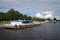 KOSTROMA, RUSSIA - July, 2016: Small marina in Kostroma on the Volga river