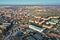 Koszalin, Poland - 01 March 2019 - Aerial view on Wenedow Residential and Wenedow Street apartments in Koszalin city