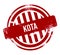 Kota - Red grunge button, stamp