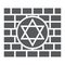 Kotel glyph icon, religion and judaism, jewish wall sign, vector graphics, a solid pattern on a white background.