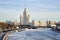 Kotelnicheskaya Embankment Building and Frozen Moskva River
