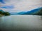 Kothmale lake. And the mountain range