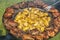 Kotlovina dish, combines various kinds of meat with potatoes