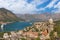 Kotor city and Boka Kotorska Bay. Montenegro