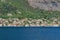 Kotor, a coastal town in Montenegro. City landscape, view from the Adriatic Sea