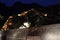 Kotor fortress and Saint Nicholas church by night
