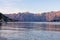 Kotor - Panoramic view of the bay of Kotor during sunrise in summer, Adriatic Mediterranean Sea, Montenegro