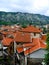 Kotor panoramic view, red tiling roofs