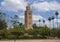 Koutoubia Mosque, the largest mosque in Marrakesh, Morocco.