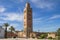 Koutoubia mosque in marrakech morocco.