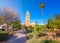 Koutoubia Mosque minaret located at medina quarter of Marrakesh, Morocco