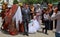 Kov-Ata, Turkmenistan - April 30, 2017: Turkmen national wedding